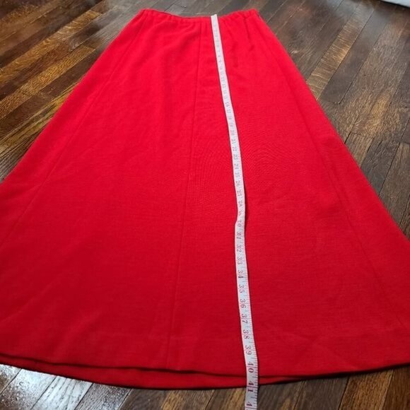 Vintage 60s 70s Mid Century Pendleton Red Wool Maxi Skirt - Picture 8 of 9